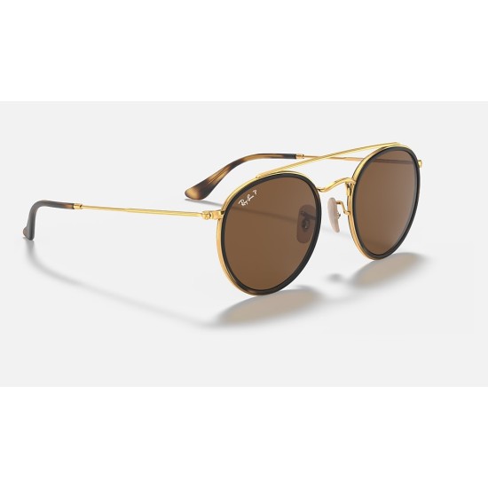 ROUND DOUBLE BRIDGE
Lenses: Polarized Brown Classic  +  Frame: Gold