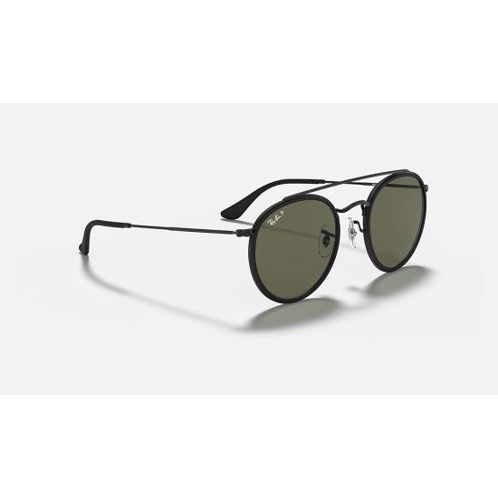 ROUND DOUBLE BRIDGE
Lenses: Polarized Green Classic  +  Frame: Black