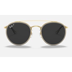 ROUND DOUBLE BRIDGE
Lenses: Polarized Black Classic  +  Frame: Shiny Gold