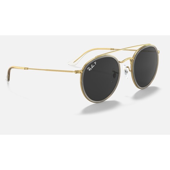 ROUND DOUBLE BRIDGE
Lenses: Polarized Black Classic  +  Frame: Shiny Gold
