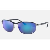 RB3671CH CHROMANCE
Lenses: Polarized Grey/Blue Mirror  +  Frame: Blue