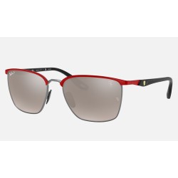 RB3673M SCUDERIA FERRARI COLLECTION
Lenses: Polarized Silver Chromance Mirror  +  Frame: Red