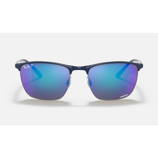 RB3686 CHROMANCE
Lenses: Polarized Blue Chromance Mirror  +  Frame: Blue On Gunmetal