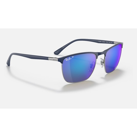 RB3686 CHROMANCE
Lenses: Polarized Blue Chromance Mirror  +  Frame: Blue On Gunmetal