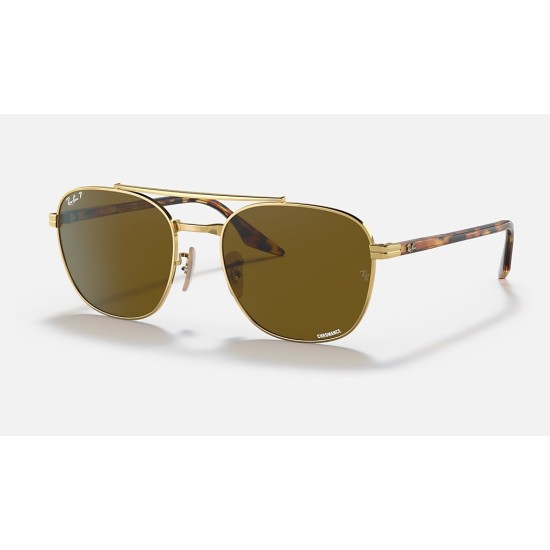 RB3688 CHROMANCE
Lenses: Polarized Brown Chromance Classic  +  Frame: Gold