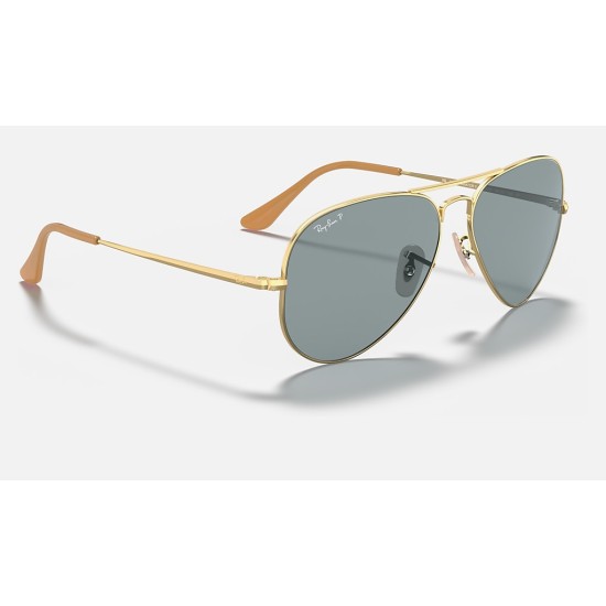 AVIATOR METAL II
Lenses: Polarized Light Blue Classic  +  Frame: Gold