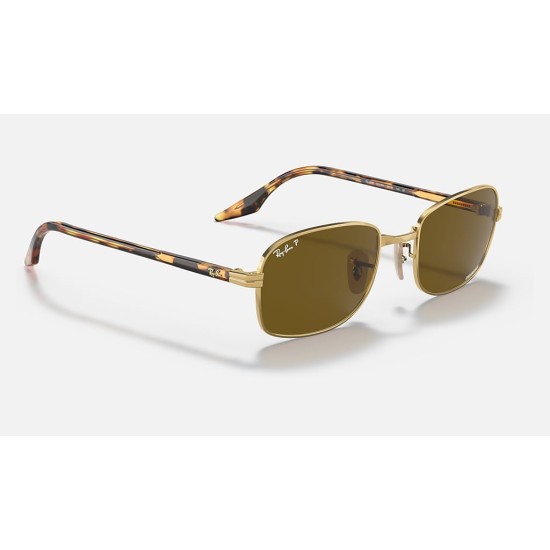 RB3690 CHROMANCE
Lenses: Polarized Brown Chromance Classic  +  Frame: Gold