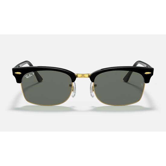 CLUBMASTER SQUARE
Lenses: Polarized Green Classic G-15  +  Frame: Shiny Black