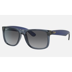 JUSTIN CLASSIC
Lenses: Polarized Grey Gradient  +  Frame: Transparent Blue