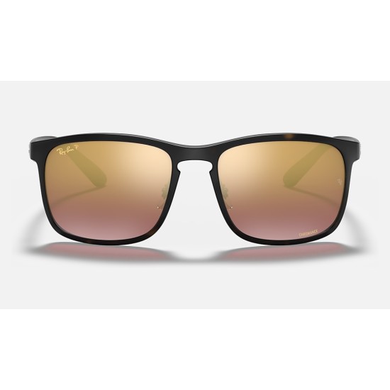 RB4264 CHROMANCE
Lenses: Polarized Purple Chromance Mirror  +  Frame: Tortoise