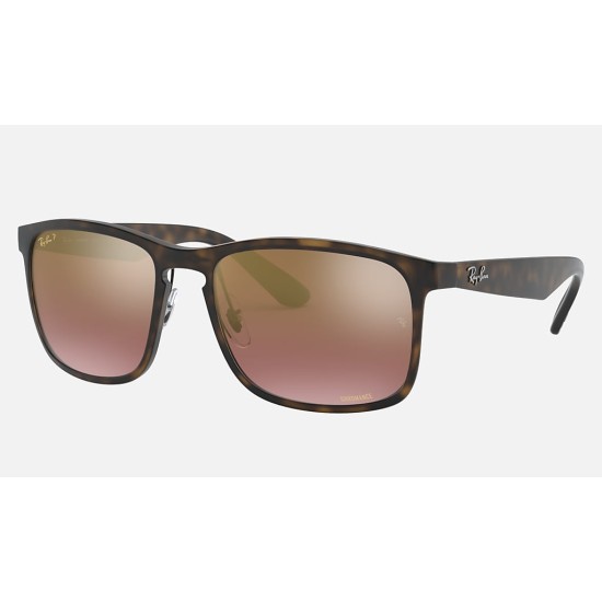 RB4264 CHROMANCE
Lenses: Polarized Purple Chromance Mirror  +  Frame: Tortoise