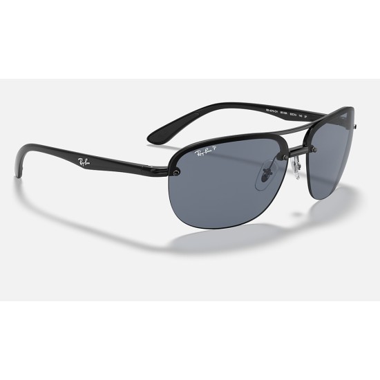 RB4275 CHROMANCE
Lenses: Polarized Blue Chromance Mirror  +  Frame: Black