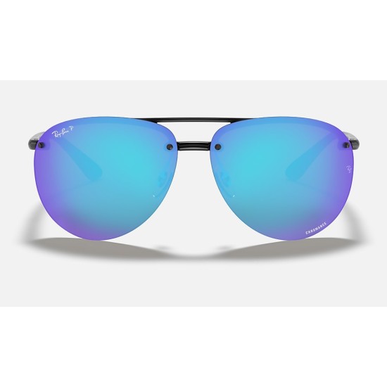 RB4293CH CHROMANCE
Lenses: Polarized Blue Chromance Mirror  +  Frame: Black