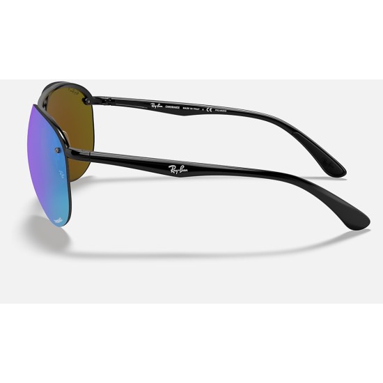 RB4293CH CHROMANCE
Lenses: Polarized Blue Chromance Mirror  +  Frame: Black