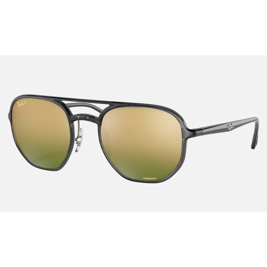 RB4321CH CHROMANCE
Lenses: Polarized Green Chromance Mirror  +  Frame: Transparent Grey