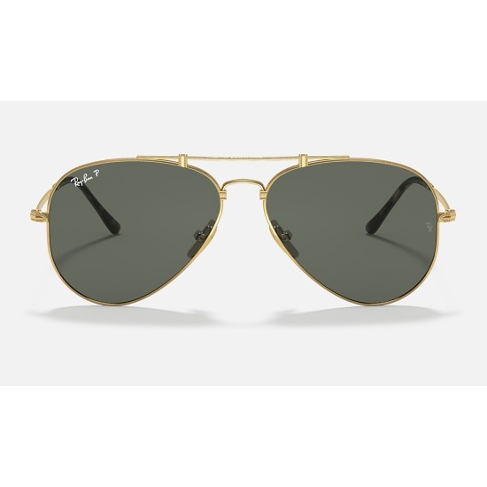 AVIATOR TITANIUM
Lenses: Polarized Green Classic G-15  +  Frame: Gold