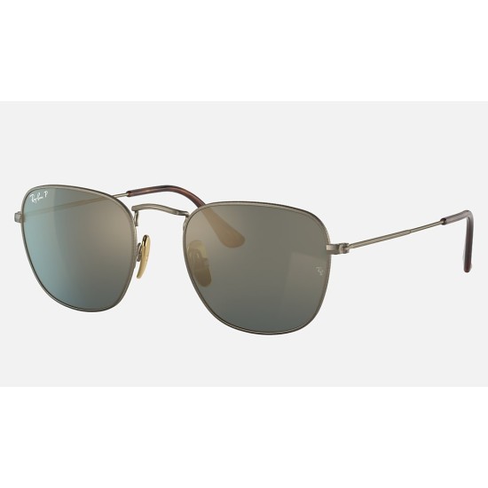 FRANK TITANIUM
Lenses: Polarized Blue Mirror  +  Frame: Gold