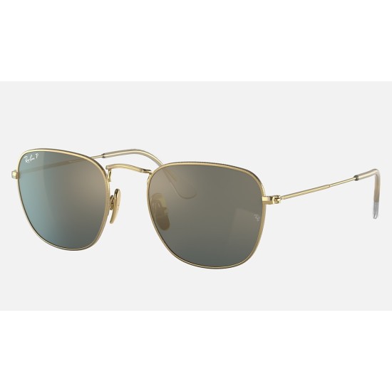 FRANK TITANIUM
Lenses: Polarized Blue Mirror  +  Frame: Gold