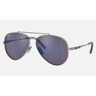 AVIATOR II TITANIUM
Lenses: Grey Blue Mirror  +  Frame: Silver