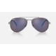 AVIATOR II TITANIUM
Lenses: Grey Blue Mirror  +  Frame: Silver