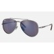 AVIATOR II TITANIUM
Lenses: Grey Blue Mirror  +  Frame: Silver