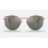 ROUND TITANIUM
Lenses: Polarized Blue Mirror  +  Frame: Gold