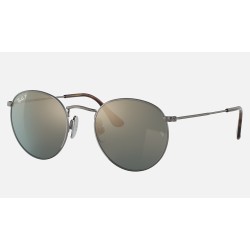 ROUND TITANIUM
Lenses: Polarized Blue Mirror  +  Frame: Gunmetal