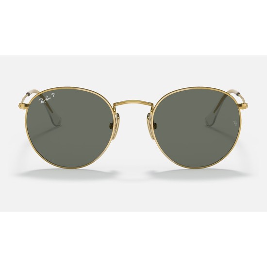ROUND TITANIUM
Lenses: Polarized Green Classic G-15  +  Frame: Gold
