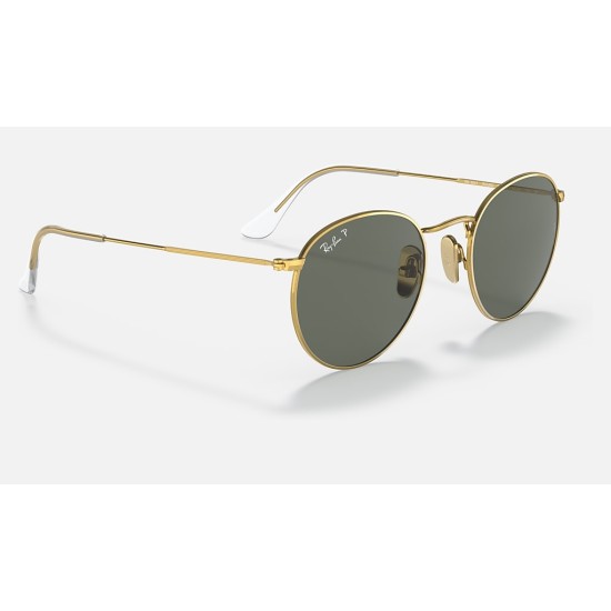 ROUND TITANIUM
Lenses: Polarized Green Classic G-15  +  Frame: Gold
