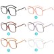 Black Retro Eyeglasses Square Shape Glasses for Men