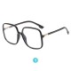 Black Retro Eyeglasses Square Shape Glasses for Men
